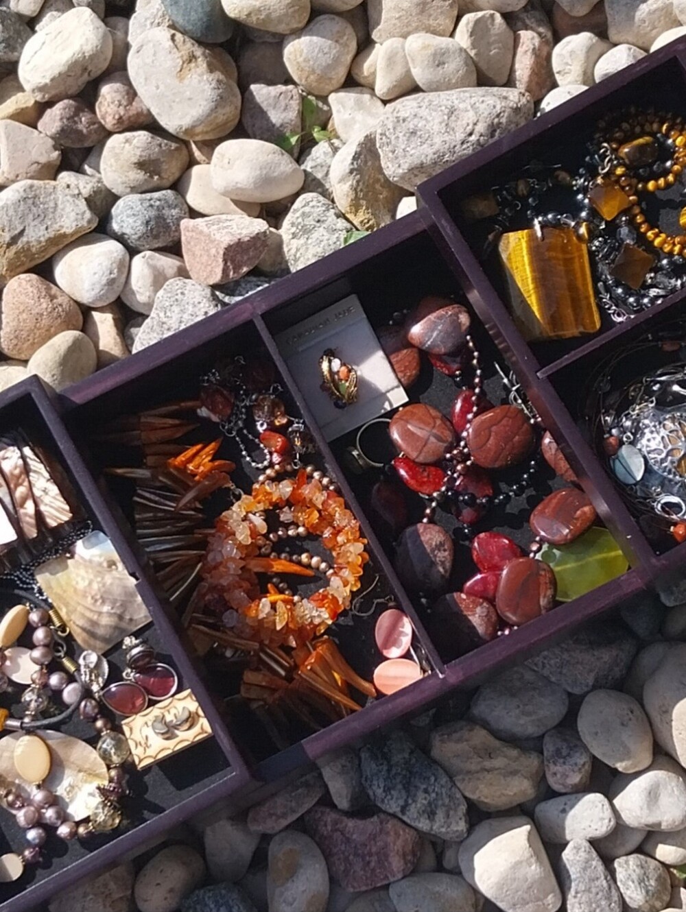 Multi-Color Women’s Beaded Jewelry Set - Orange Accent